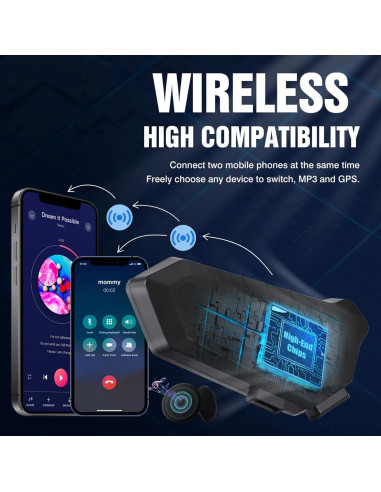 Altavoces para Casco de Motocicleta FEYA Y10 IPX6 Bluetooth 5.3