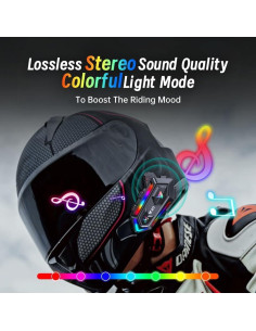 Auricular Bluetooth WNJACO Y20 para Casco Motocicleta IPX6 2