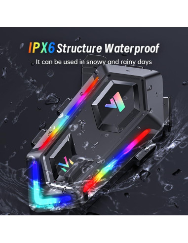 Auricular Bluetooth WNJACO Y20 para Casco Motocicleta IPX6