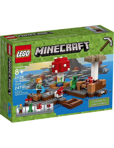 LEGO Minecraft Isla de los Hongos 21129 Aventura Modular