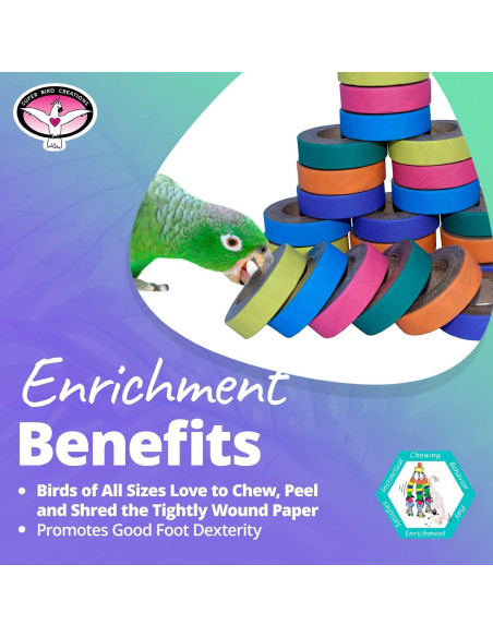 Juguetes para Aves Super Bird Creations Fatty Bagels 24 Pzas