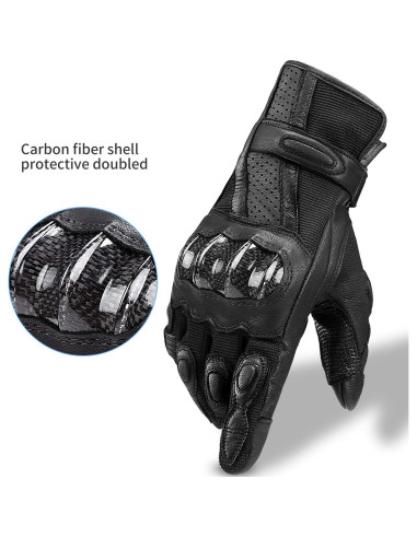 Guantes de motocicleta INBIKE de cuero con pantalla táctil
