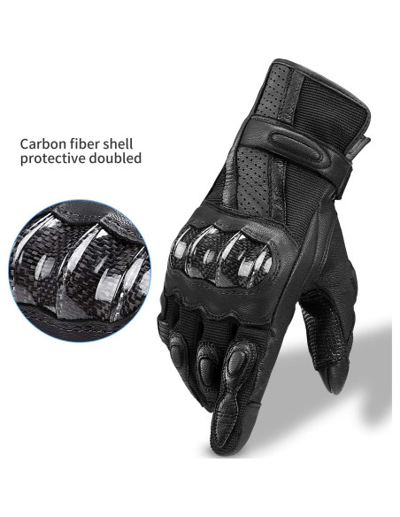 Guantes de motocicleta INBIKE de cuero con pantalla táctil