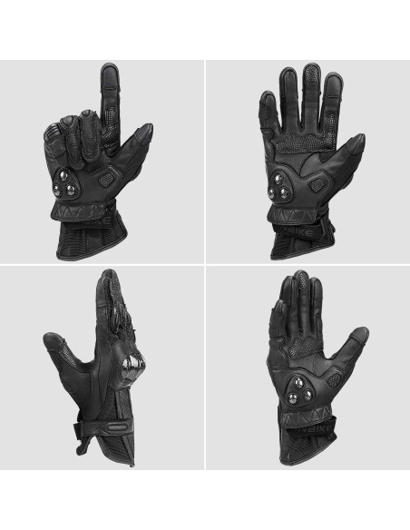 Guantes de motocicleta INBIKE de cuero con pantalla táctil