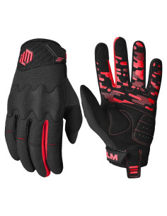 Guantes de Motocicleta ILM JC38 Rojo Talla Grande Táctiles
