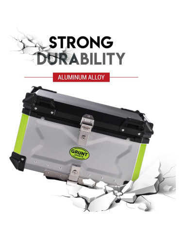 Caja de Cola de Motocicleta Letusto 45L Aluminio Plata