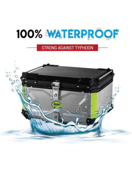 Caja de Cola de Motocicleta Letusto 45L Aluminio Plata