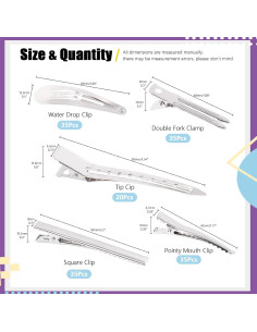 Kit de Clips para el Cabello Swpeet 160Pcs - 5 Estilos Metálicos 2