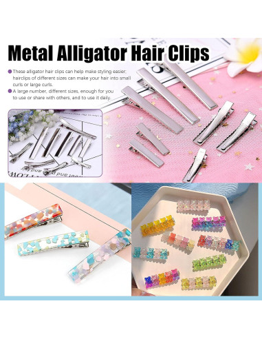 Kit de Clips para el Cabello Swpeet 160Pcs - 5 Estilos Metálicos