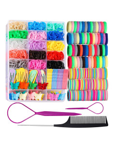 Set de Accesorios para el Cabello Teenitor - 1250 Bandas y Clips