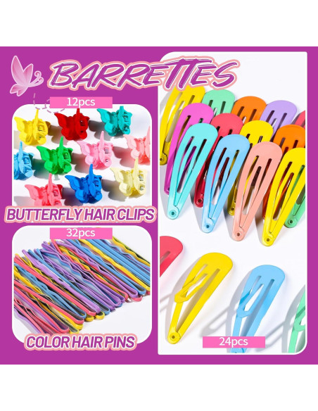 Set de Accesorios para el Cabello Teenitor - 1250 Bandas y Clips