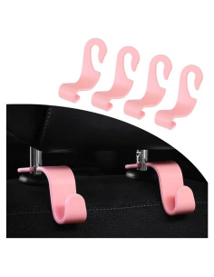 Gancho Oculto NHHC para Reposacabezas Auto 4 Piezas Rosa