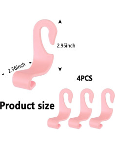 Gancho Oculto NHHC para Reposacabezas Auto 4 Piezas Rosa 2