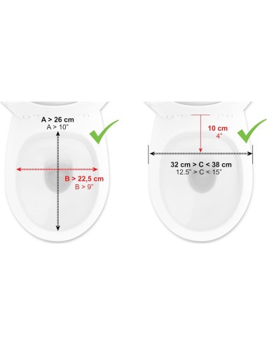 Asiento Elevado para Inodoro KMINA 10 cm con Manijas Negro