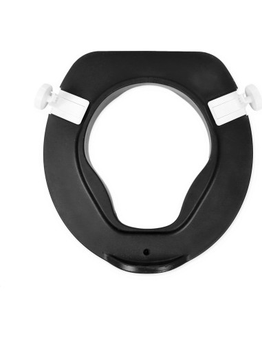 Asiento Elevado para Inodoro KMINA 10 cm con Manijas Negro