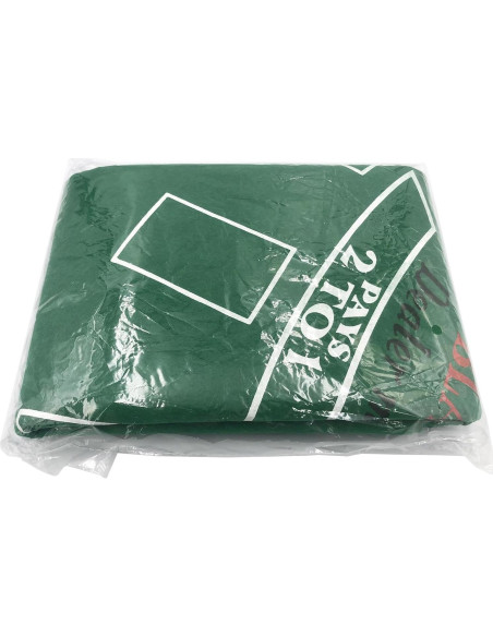 Feltro de Mesa de Blackjack YH Poker 90x180 cm Verde