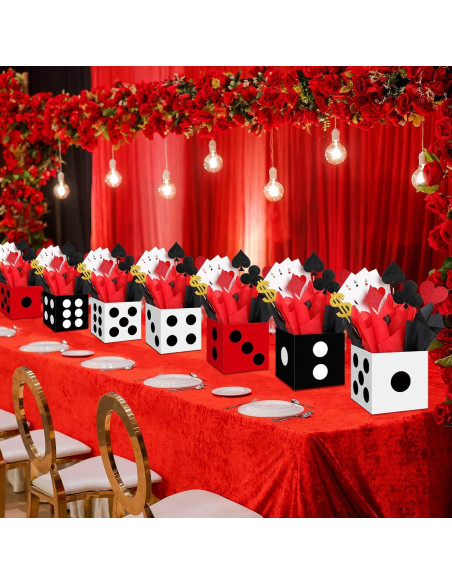 Zhanmai 24 Cajas de Póker para Fiesta Casino 15x15x15 cm