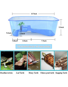 Acuario para Tortugas Rypet 19L con Plataforma y Rampa Antideslizante 2