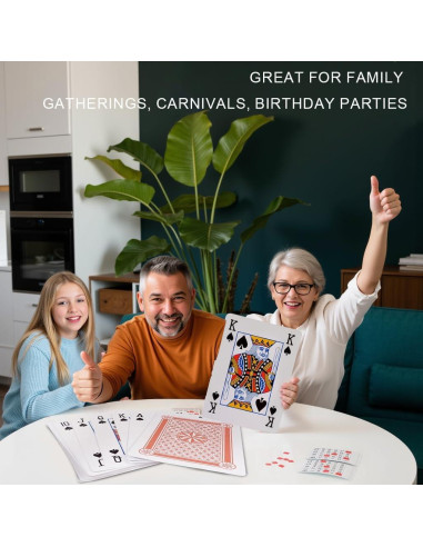 Jumbo Cartas Gigantes Lynkaye 20x28 cm para Juegos y Decoración