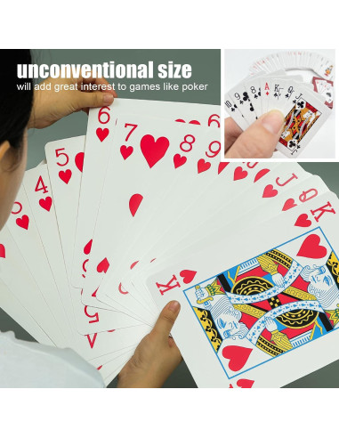 Jumbo Cartas de Juego Lynkaye 20x27 cm para Fiesta Casino