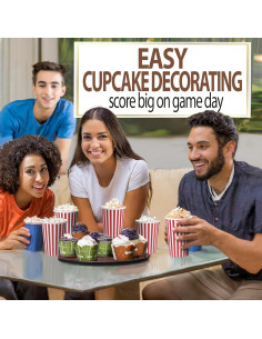 Fundas para Cupcakes Confetti Couture - Fútbol Verde y Marrón 2