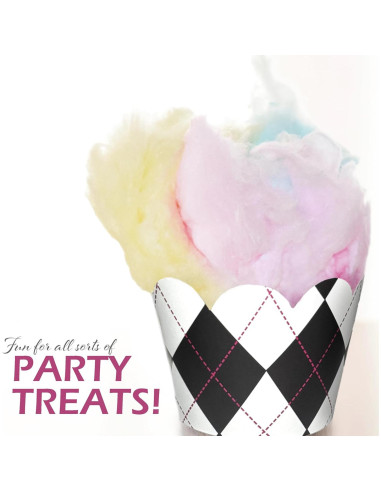 Fundas para Cupcake Confetti Couture 24 Piezas Blanco y Negro