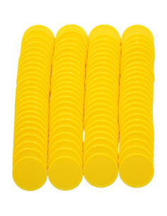 Set de 100 Fichas de Plástico Amarillo SmartDealsPro 25mm 2