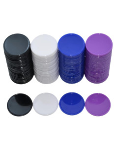 Set de 100 Fichas de Plástico SmartDealsPro 25mm 4 Colores