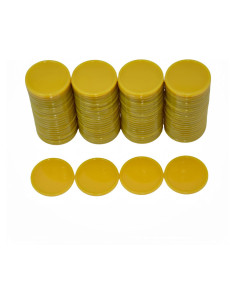 Set de 100 Fichas de Plástico 25mm Dorado - SmartDealsPro
