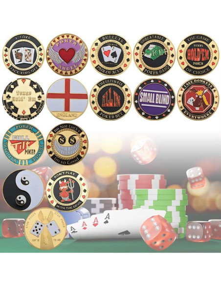 Set de 3 Monedas Guardianes de Póker YIQILAFADA 40 mm Set de 3 Monedas Guardianes de Póker YIQILAFADA 40 mm