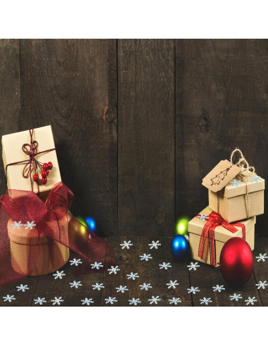 Confeti Copo de Nieve JNSAXMI Metalizado 2 cm 1100 Piezas