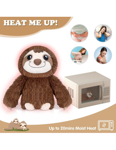 Almohadilla Calentable SUZZIPAD Perezoso Marrón 27.9 cm