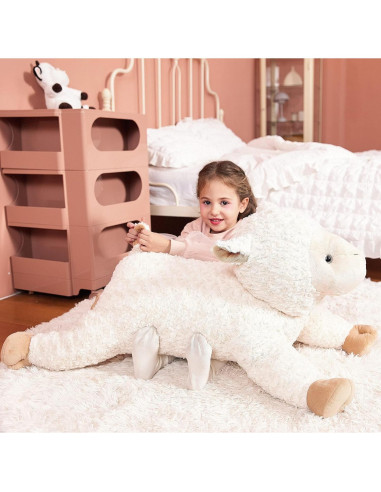 Oveja de Peluche Gigante IKASA 76 cm Suave y Lindos Regalos
