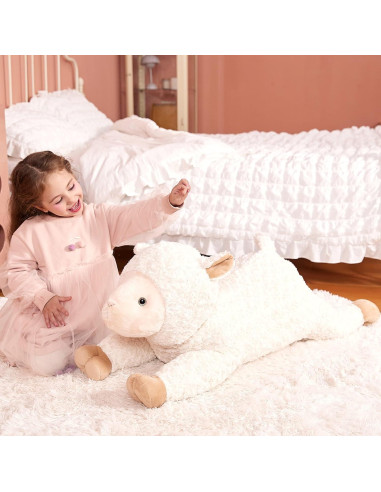 Oveja de Peluche Gigante IKASA 76 cm Suave y Lindos Regalos