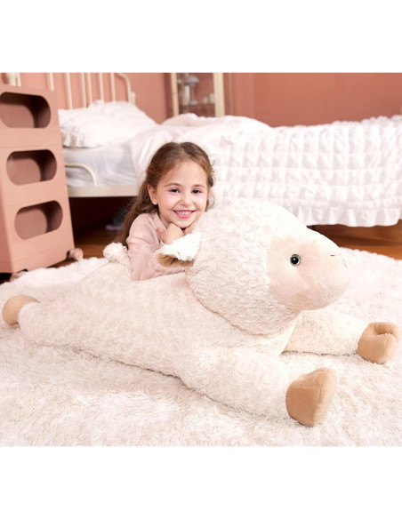 Oveja de Peluche Gigante IKASA 76 cm Suave y Lindos Regalos