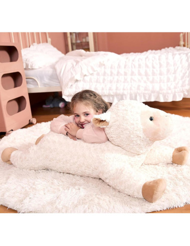 Oveja de Peluche Gigante IKASA 76 cm Suave y Lindos Regalos
