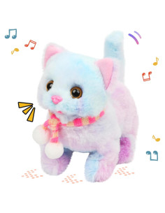 Juguete de Peluche Gato Caminante Easfan Arcoíris 19 cm