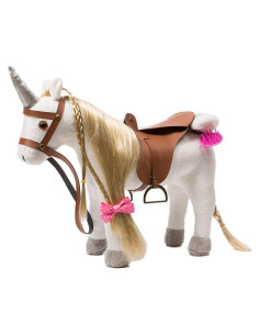 HollyHOME Unicornio de Peluche Blanco 27.94 cm Hecho a Mano