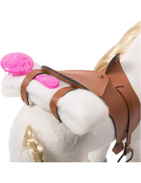 HollyHOME Unicornio de Peluche Blanco 27.94 cm Hecho a Mano