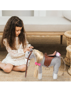 Caballo de Peluche HollyHOME 27,94 cm Gris con Accesorios 2