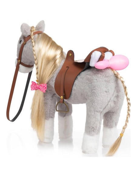 Caballo de Peluche HollyHOME 27,94 cm Gris con Accesorios