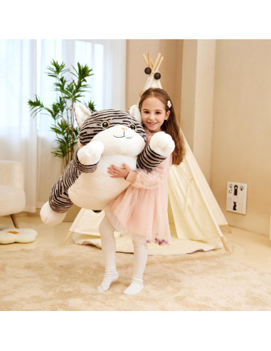 Gato de Peluche Gigante IKASA 76 cm Suave y Lindos Regalos