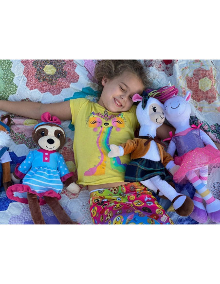 Muñeca de Peluche Sofie Perezoso 45 cm con Ropa Intercambiable