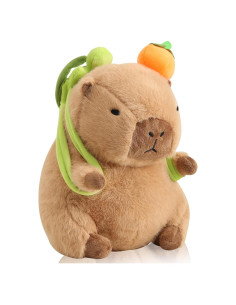Peluche Capibara Bestsea con Mochila Tortuga 25 cm