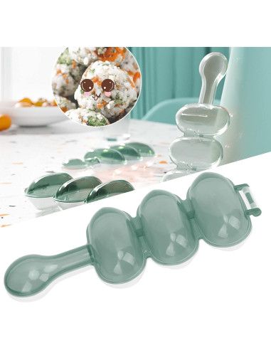 Zerodis Bola de Arroz Verde - Herramienta de Cocina para Sushi