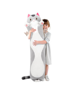 Almohada de Cuerpo de Gato Mewaii 71 cm Suave y Cómoda