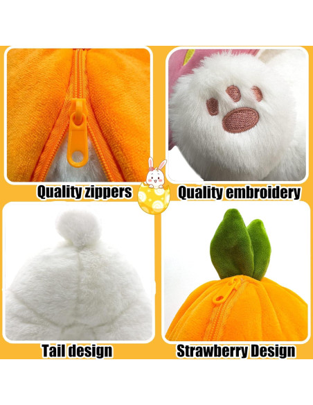 Peluche Reversible Conejo Zanahoria YOUBLEK 35 cm Suave