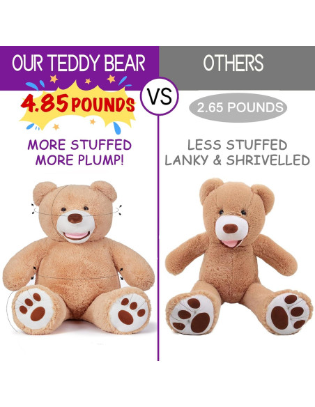 Osito de Peluche Gigante IKASA Marrón 99 cm Suave y Lavable