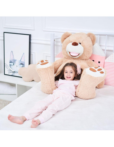 Osito de Peluche Gigante IKASA Marrón 99 cm Suave y Lavable