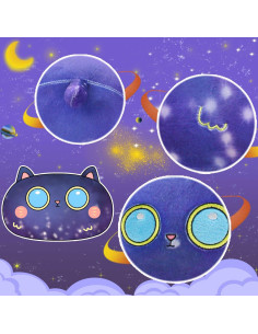 Almohada de felpa Gato Estrella AmyToo 38 cm suave 2